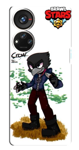 Чехол с принтом "Crow" для ZTE Blade V40s