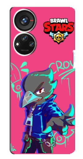 Чехол с печатью "Crow Asassin" для ZTE Blade V40s