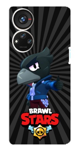 Чехол с печатью "Crow Brawl Stars" для ZTE Blade V40s
