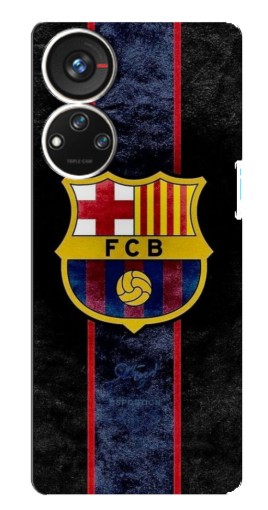 Силиконовый чехол с изображением "FCB" для ZTE Blade V40s