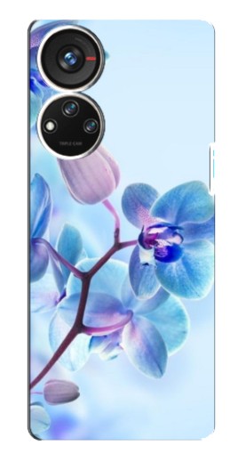 Силиконовый чехол с изображением "Голубые орхидеи" для ZTE Blade V40s