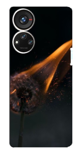 Силиконовый чехол с изображением "Горящий одуванчик" для ZTE Blade V40s