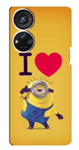 Силиконовый чехол с изображением "I Love Minion" для ZTE Blade V40s