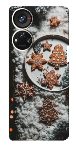 Силиконовый чехол с изображением "Имбирные пряники" для ZTE Blade V40s