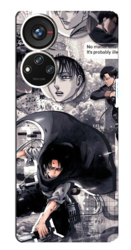 Чехол с печатью "Коллаж Леви" для ZTE Blade V40s