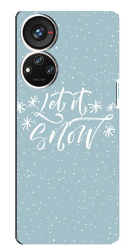 Чехол с печатью "Let it Snow" для ZTE Blade V40s