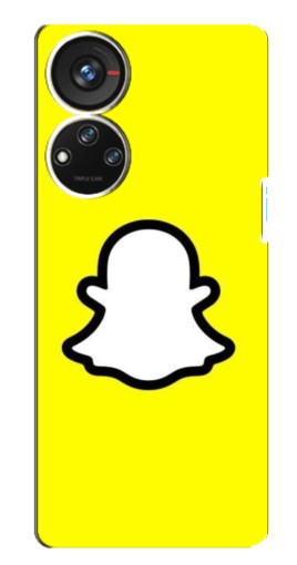 Чехол с картинкой "Лого Snapchat" для ZTE Blade V40s