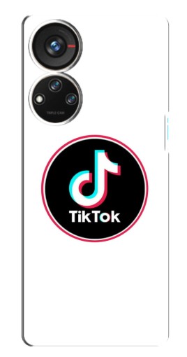 Чехол с печатью "Лого Тик Ток" для ZTE Blade V40s