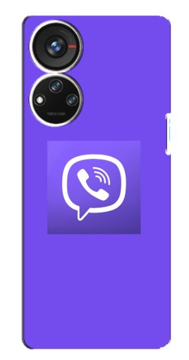 Силиконовый чехол с изображением "Лого Viber" для ZTE Blade V40s