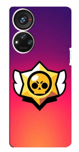 Чехол с принтом "Логотип Brawl Stars" для ZTE Blade V40s