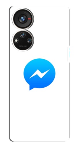 Чехол с принтом "messenger logo" для ZTE Blade V40s