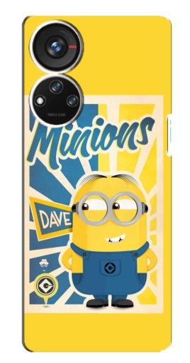 Силиконовый чехол с изображением "Minions" для ZTE Blade V40s