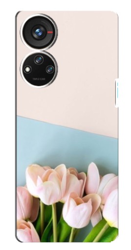 Чехол с картинкой "Нежные тюльпаны" для ZTE Blade V40s