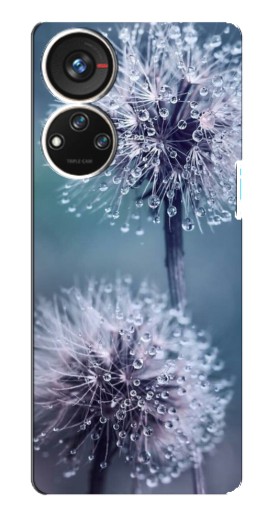 Силиконовый чехол с изображением "Одуванчик с капельками" для ZTE Blade V40s