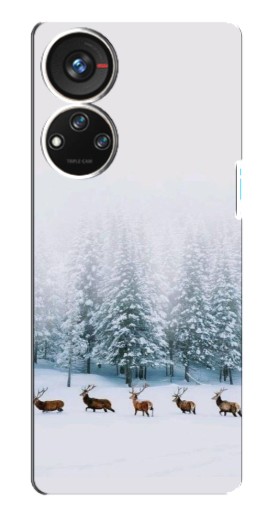 Чехол с печатью "Олени в лесу" для ZTE Blade V40s