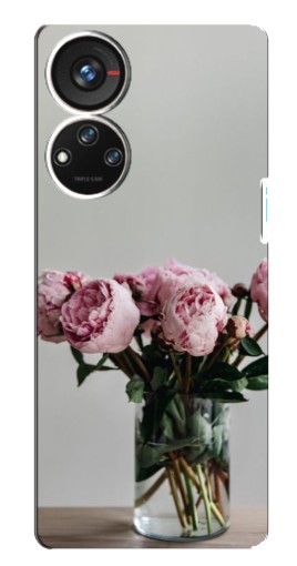 Чехол с принтом "Пионы в вазе" для ZTE Blade V40s