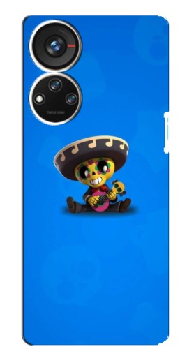 Силиконовый чехол с изображением "Poco с гитарой" для ZTE Blade V40s