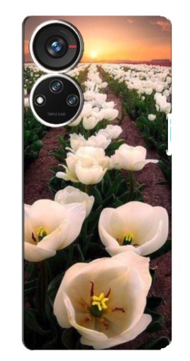 Чехол с принтом "Поле тульпанов " для ZTE Blade V40s