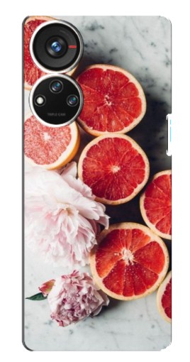 Чехол с печатью "Половинки грейпфрутов" для ZTE Blade V40s