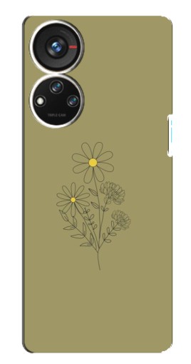 Чехол с печатью "Рисунок ромашка" для ZTE Blade V40s