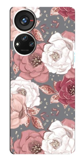 Чехол с картинкой "Рисунок розы" для ZTE Blade V40s