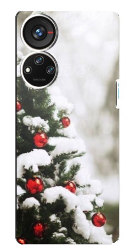 Чехол с печатью "Рождественская елка" для ZTE Blade V40s