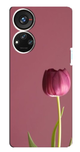 Чехол с картинкой "Розовый тюльпан" для ZTE Blade V40s