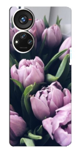 Чехол с печатью "Сиреневые тюльпаны" для ZTE Blade V40s