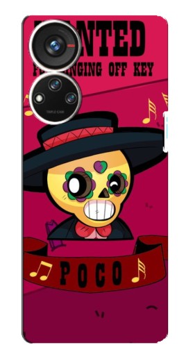 Силиконовый чехол с изображением "WANTED POCO" для ZTE Blade V40s