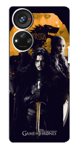 Чехол с печатью "Winter Coming" для ZTE Blade V40s