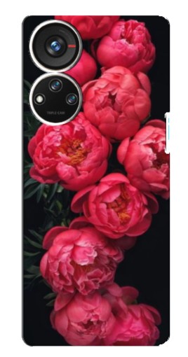 Чехол с картинкой "Яркие пионы" для ZTE Blade V40s