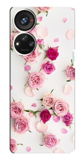 Чехол с печатью "Яркие розы" для ZTE Blade V40s