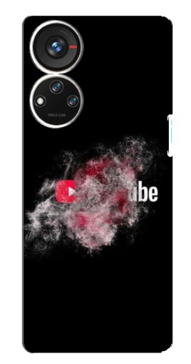 Силиконовый чехол с изображением "Яркий Ютуб" для ZTE Blade V40s