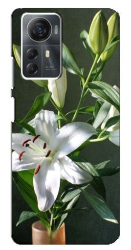Чехол с печатью "Белые лилии" для ZTE Blade A72s