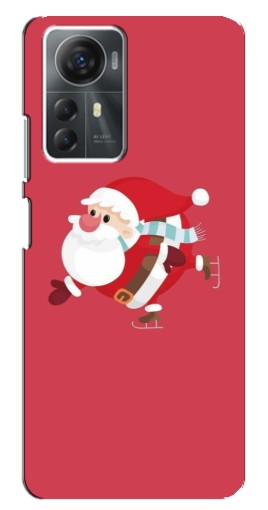 Чехол с картинкой "Дед Мороз на коньках" для ZTE Blade A72s