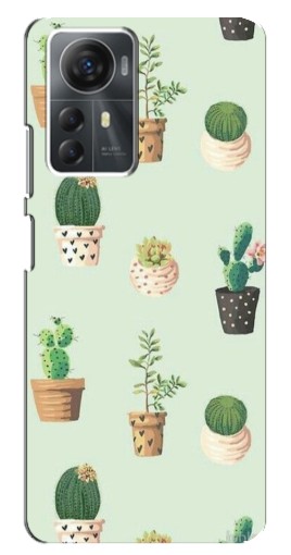 Чехол с печатью "Кактусы в горшочках " для ZTE Blade A72s