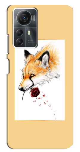 Чехол с печатью "Лиса с розой" для ZTE Blade A72s