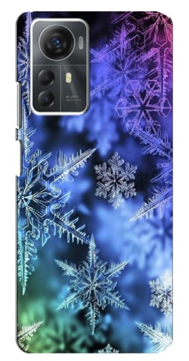 Чехол с принтом "Разноцветные снежинки" для ZTE Blade A72s