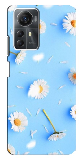 Чехол с печатью "Ромашковый фон" для ZTE Blade A72s