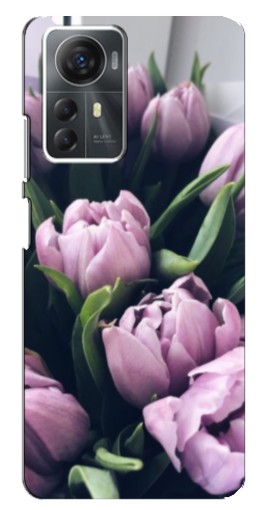 Чехол с принтом "Сиреневые тюльпаны" для ZTE Blade A72s