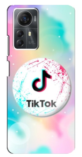 Силиконовый чехол с изображением "TikTok принт" для ZTE Blade A72s