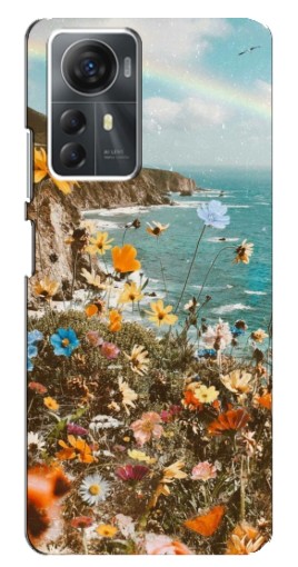 Чехол с печатью "Яркие полевые цветы" для ZTE Blade A72s