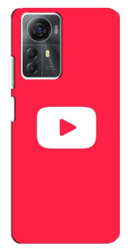 Силиконовый чехол с изображением "YouTube Кнопка" для ZTE Blade A72s