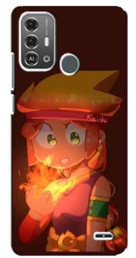 Силиконовый чехол с изображением "Amber с огнем" для ZTE Blade A53 Pro