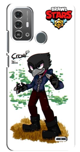 Силиконовый чехол с изображением "Crow" для ZTE Blade A53 Pro