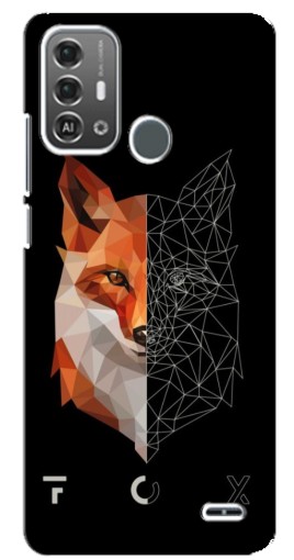 Силиконовый чехол с изображением "Fox" для ZTE Blade A53 Pro