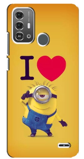 Силиконовый чехол с изображением "I Love Minion" для ZTE Blade A53 Pro