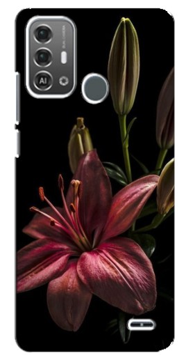 Силиконовый чехол с изображением "Красная лилия " для ZTE Blade A53 Pro