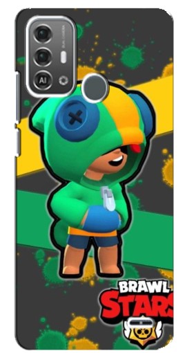 Силиконовый чехол с изображением "Leon Brawl Stars" для ZTE Blade A53 Pro