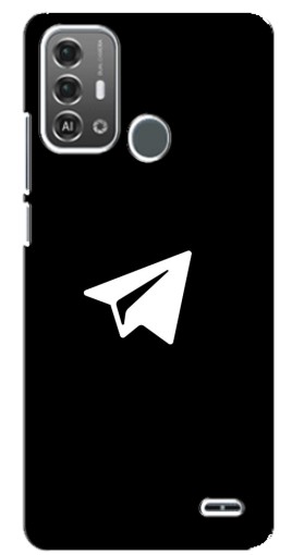 Силиконовый чехол с изображением "Лого Телеграм" для ZTE Blade A53 Pro
